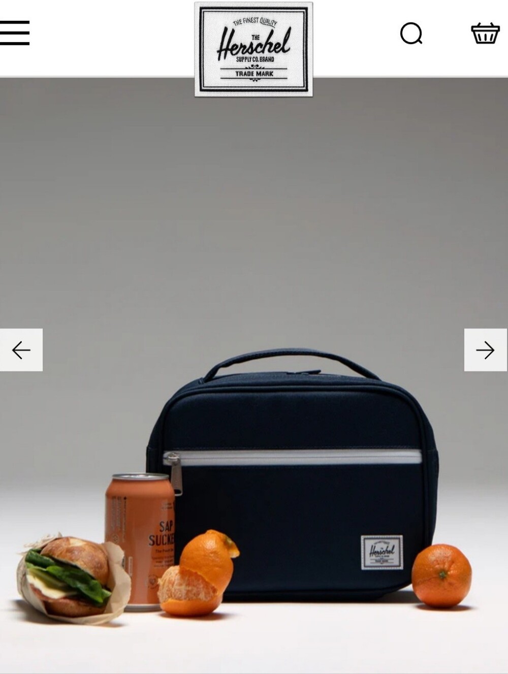 Herschel Supply Company Pop Quiz Lunch Box in Navy